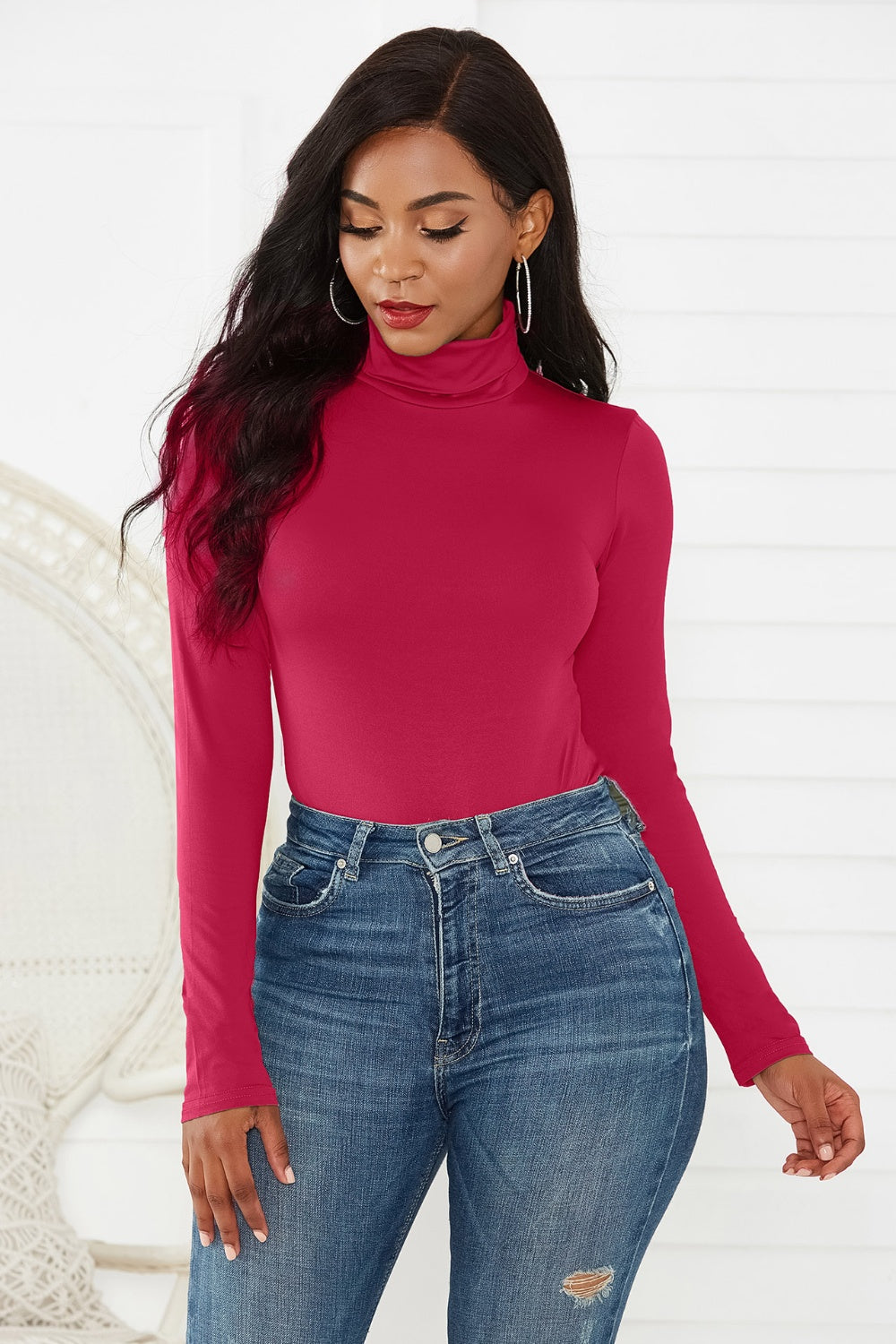 Turtleneck Long Sleeve Bodysuit - RebelReine Apparel & Co.