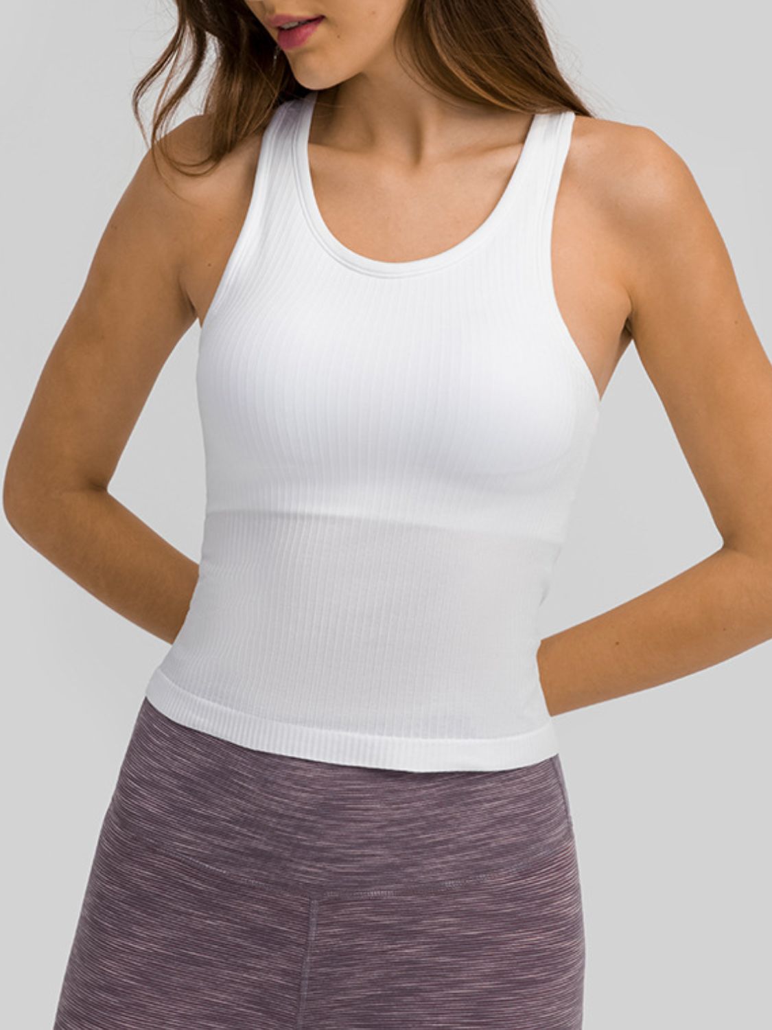 Round Neck Racerback Active Tank - RebelReine Apparel & Co.