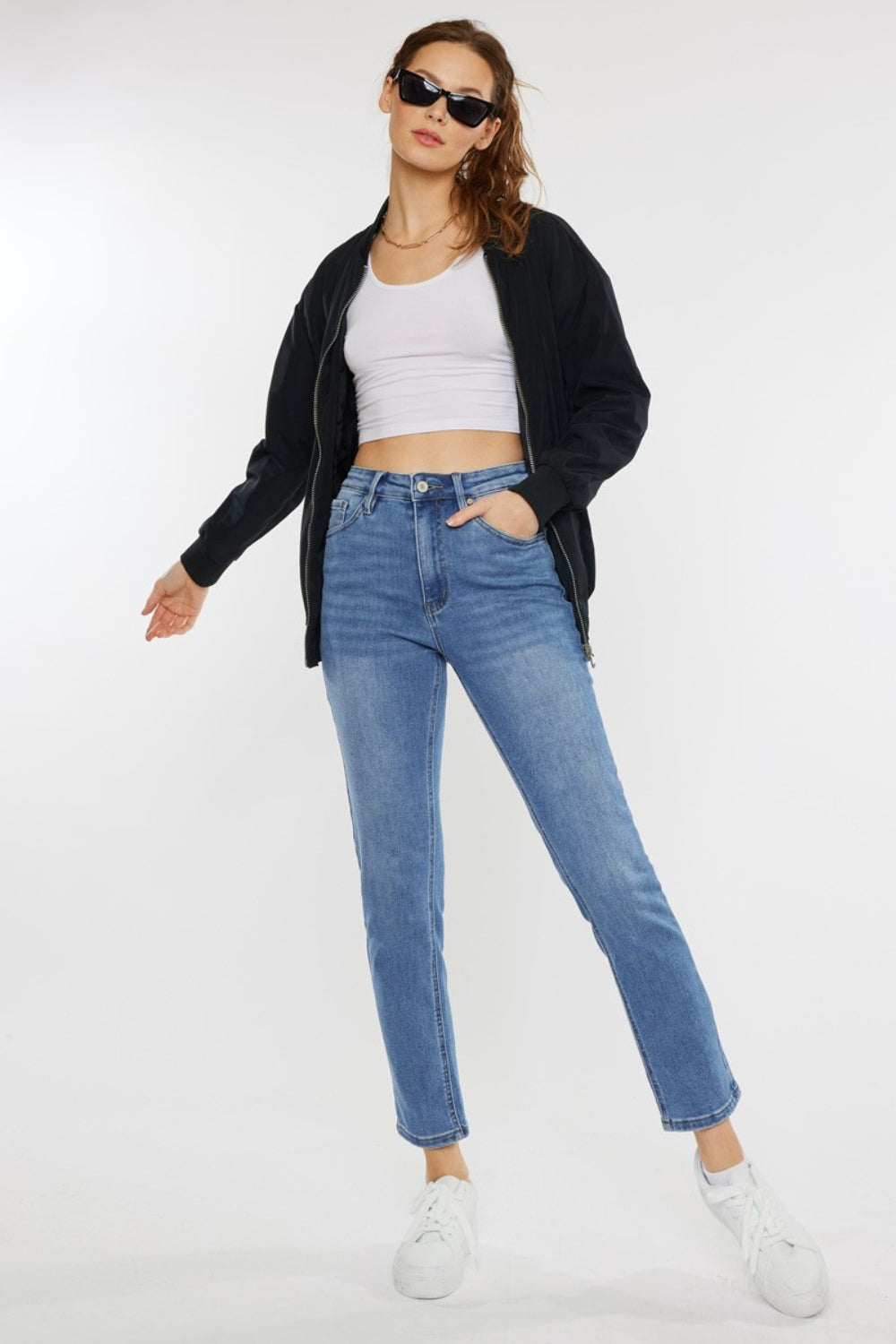 Kancan Full Size Cat's Whiskers High Waist Jeans - RebelReine Apparel & Co.