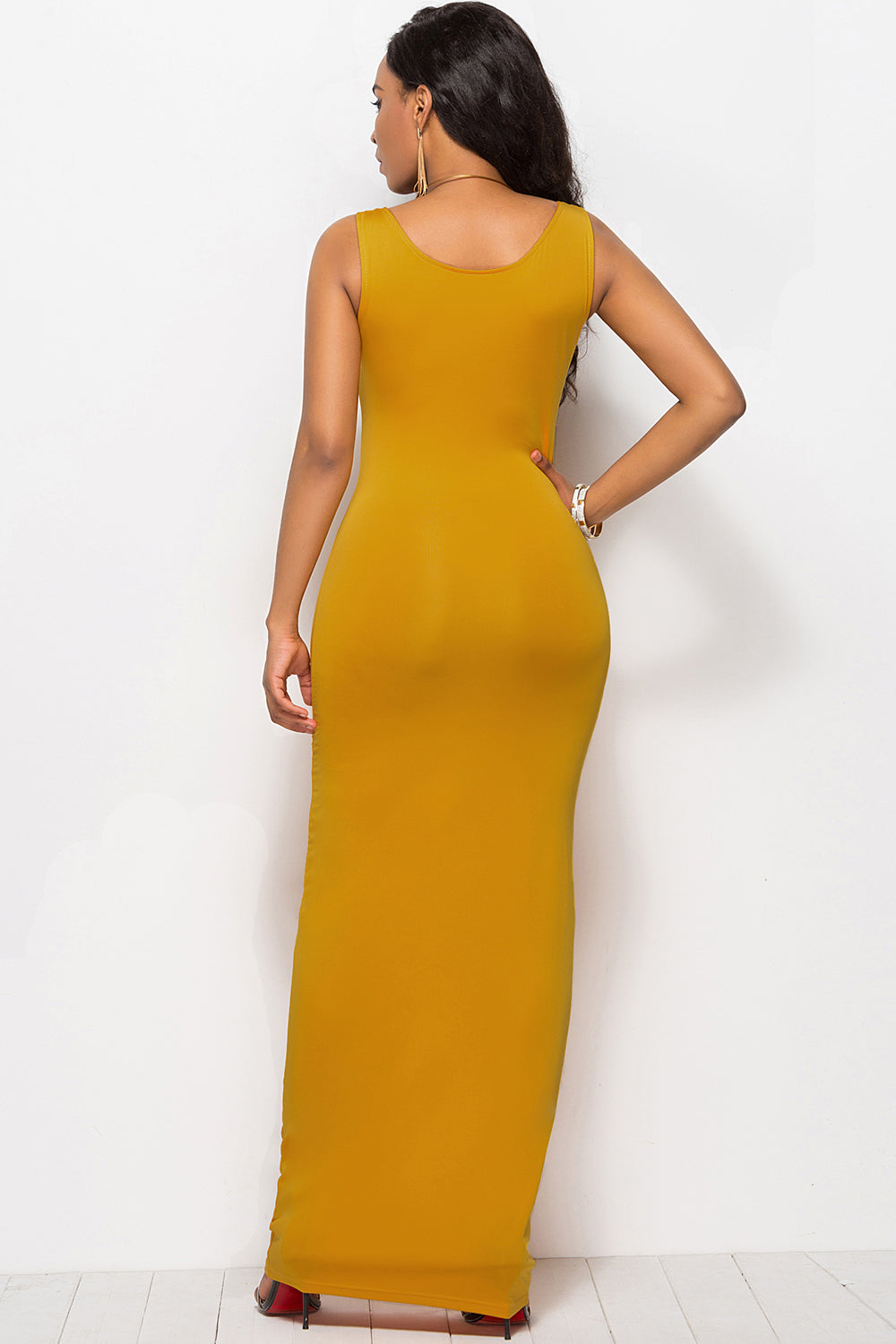 Scoop Neck Wide Strap Maxi Dress - RebelReine Apparel & Co.