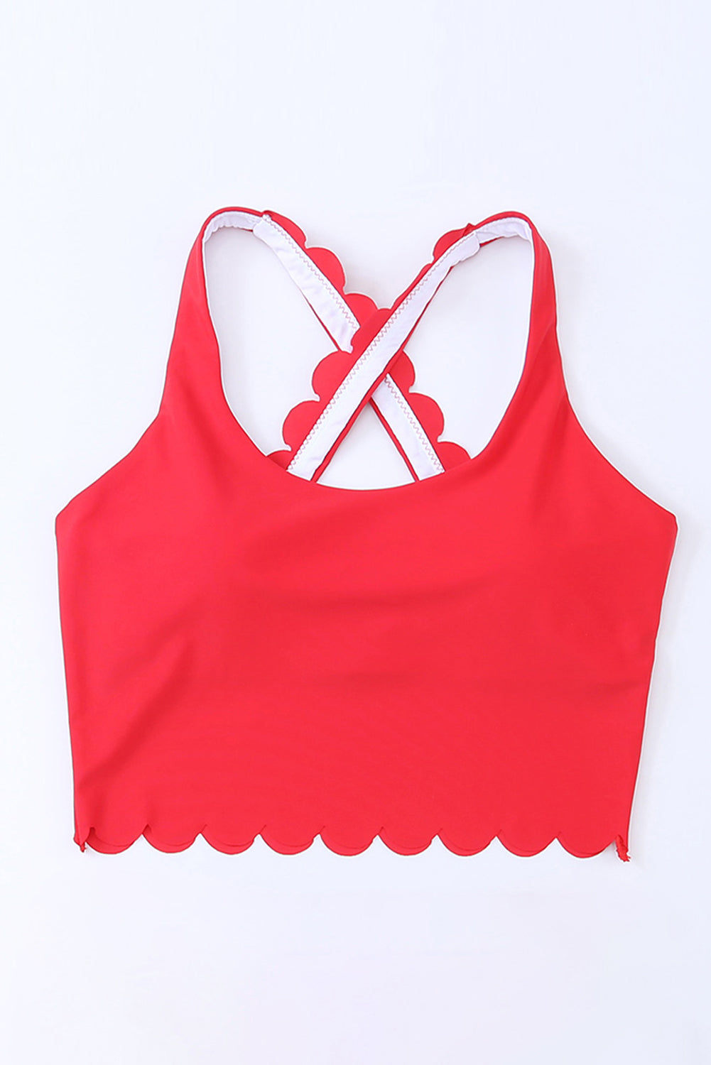 Crisscross Scoop Neck Swim Top - RebelReine Apparel & Co.