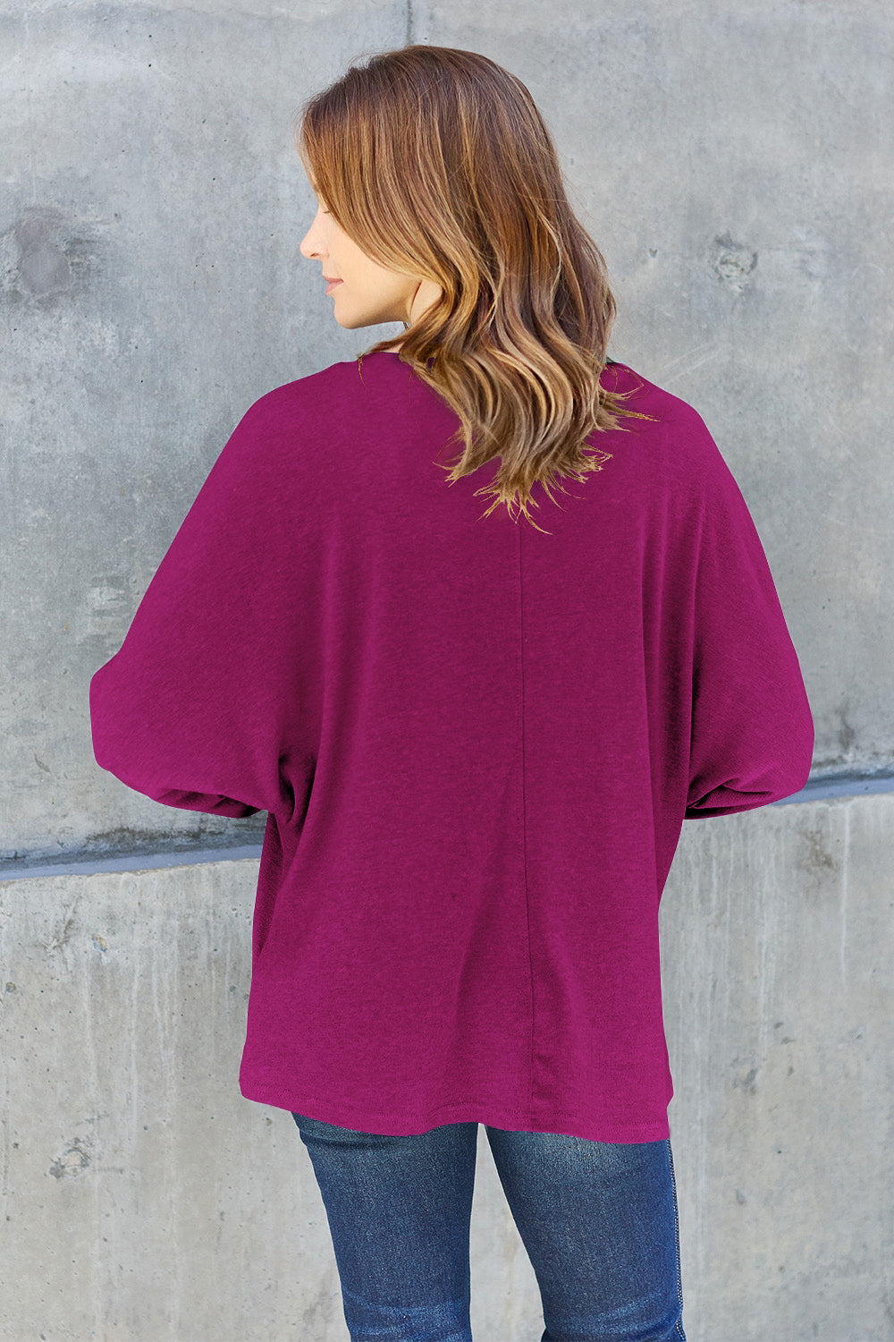 Double Take Full Size Round Neck Long Sleeve T-Shirt - RebelReine Apparel & Co.