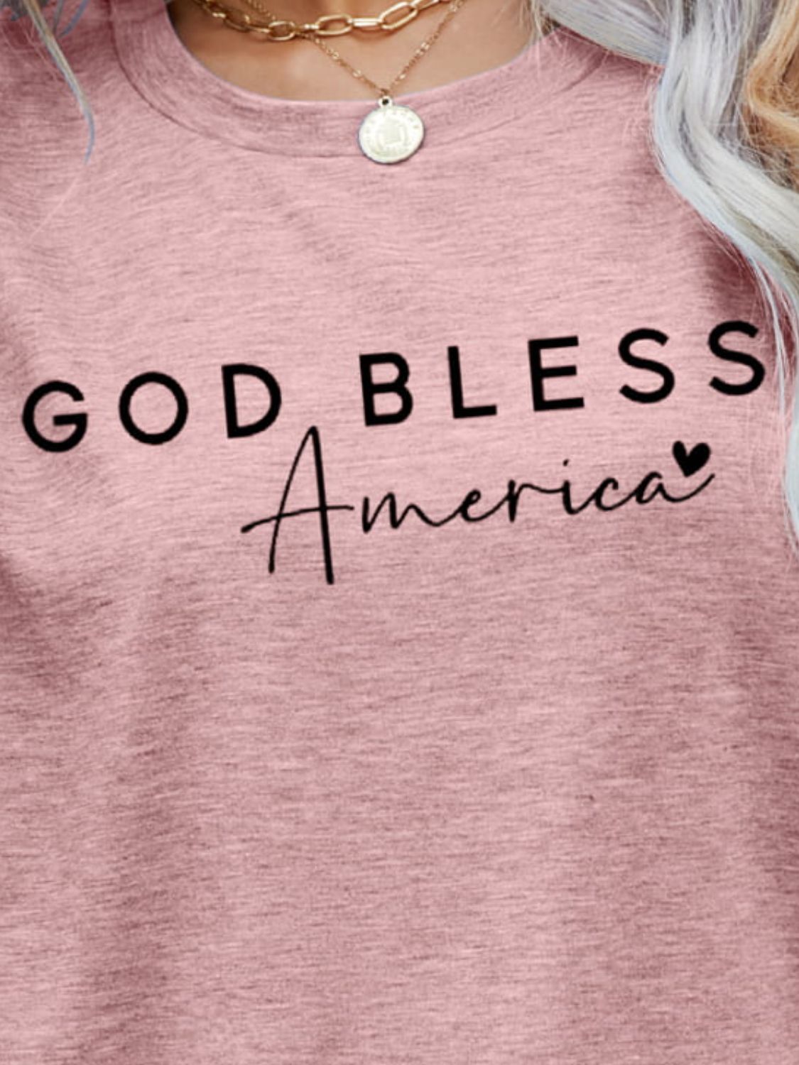 GOD BLESS AMERICA Graphic Short Sleeve Tee - RebelReine Apparel & Co.