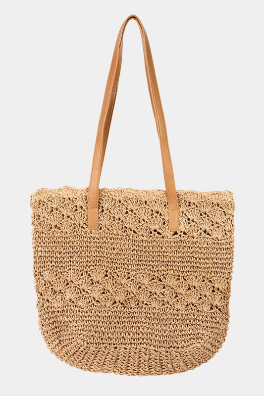 Fame Straw Braided Tote Bag - RebelReine Apparel & Co.