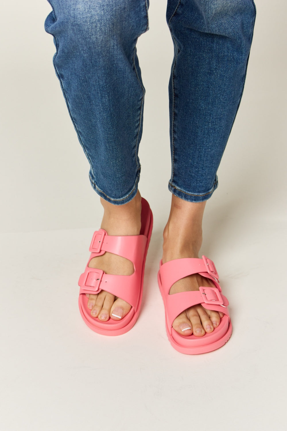 Legend Double Buckle Open Toe Sandals - RebelReine Apparel & Co.