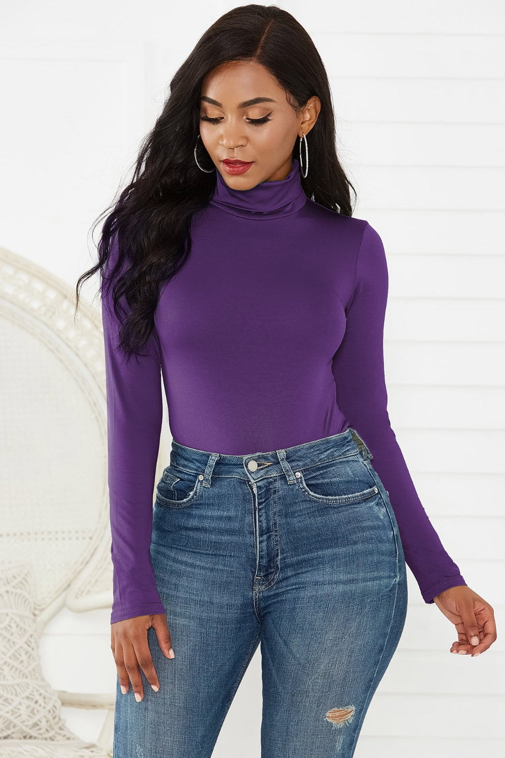 Turtleneck Long Sleeve Bodysuit - RebelReine Apparel & Co.