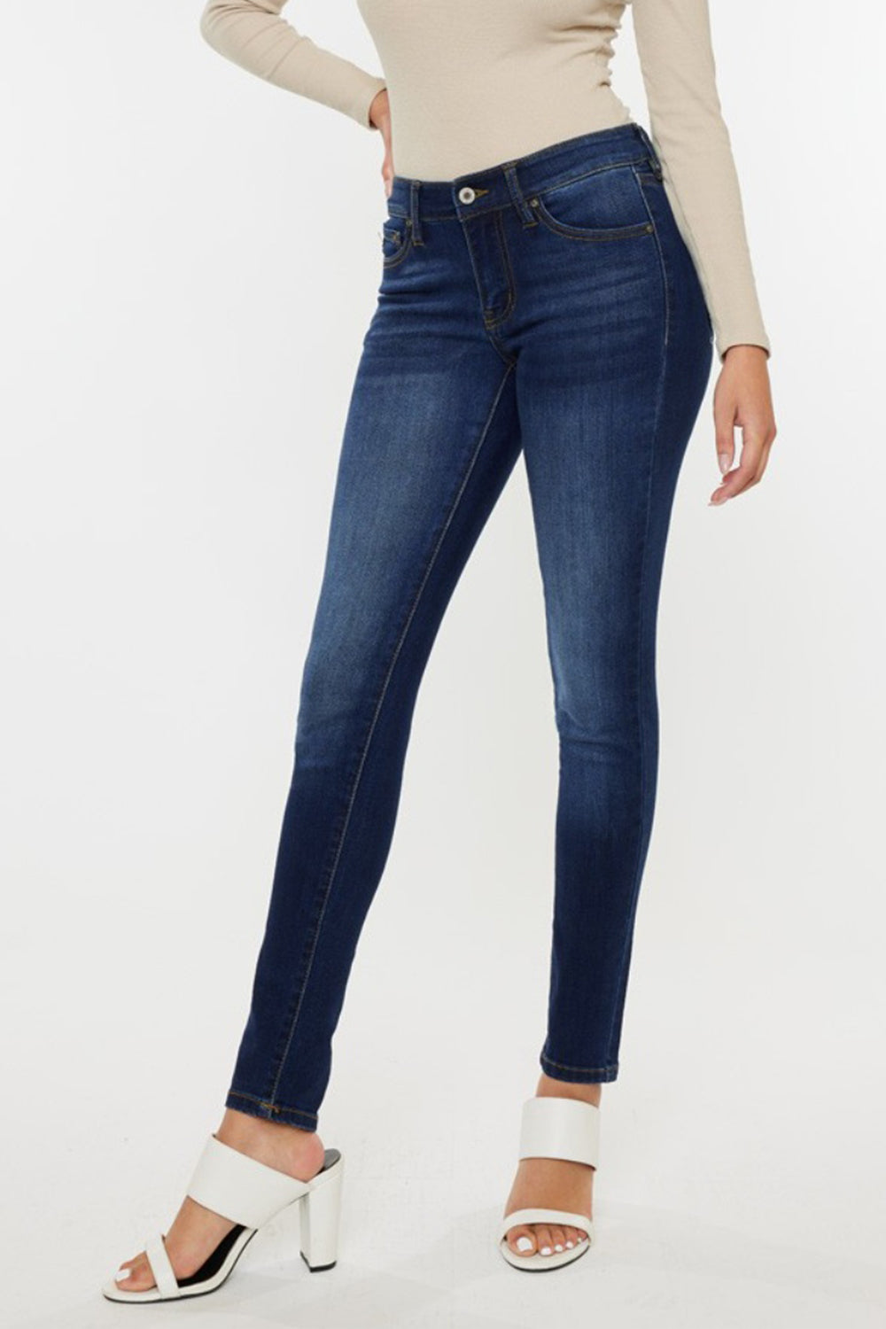 Kancan Mid Rise Gradient Skinny Jeans - RebelReine Apparel & Co.