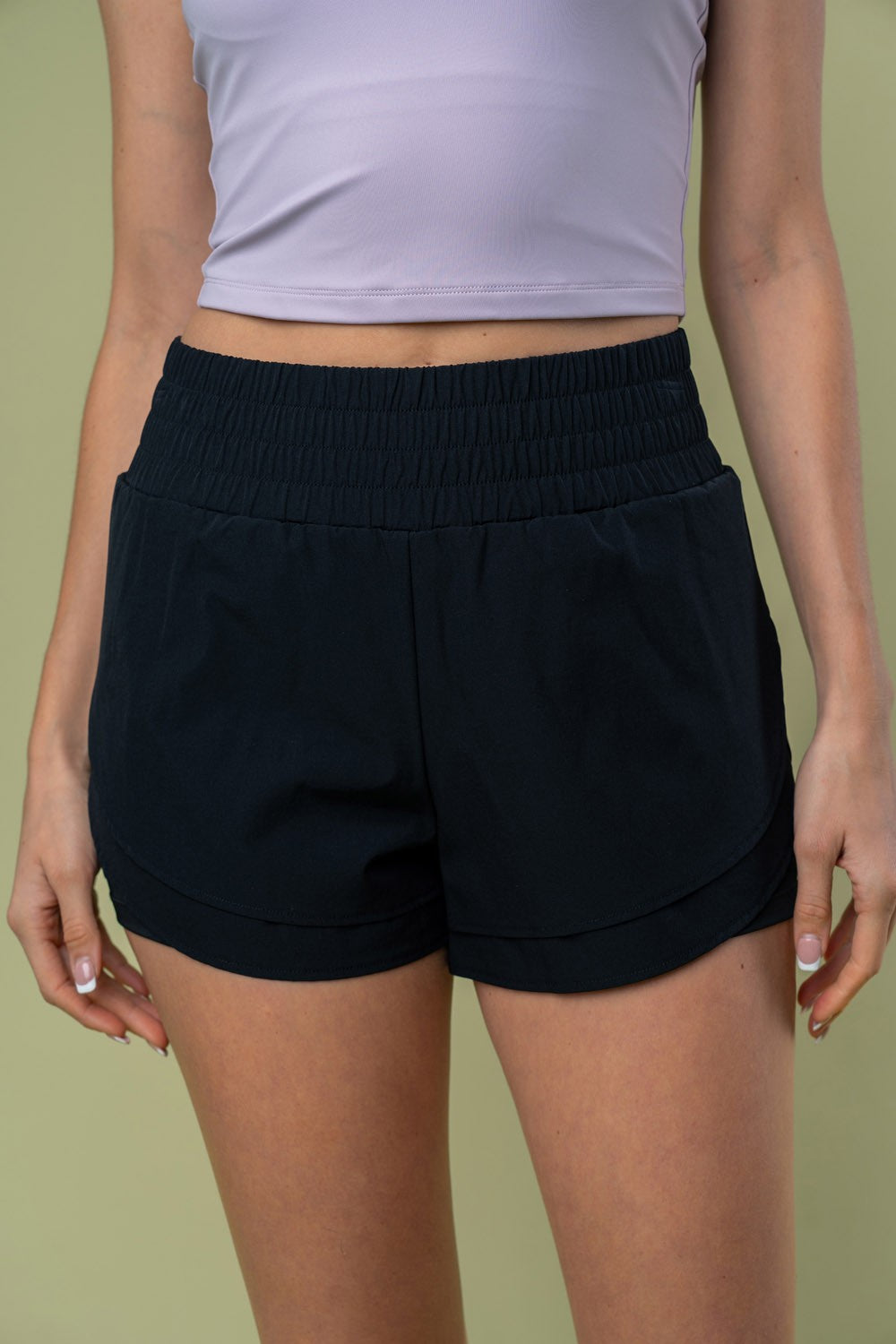 White Birch Full Size High Waisted Knit Shorts - RebelReine Apparel & Co.