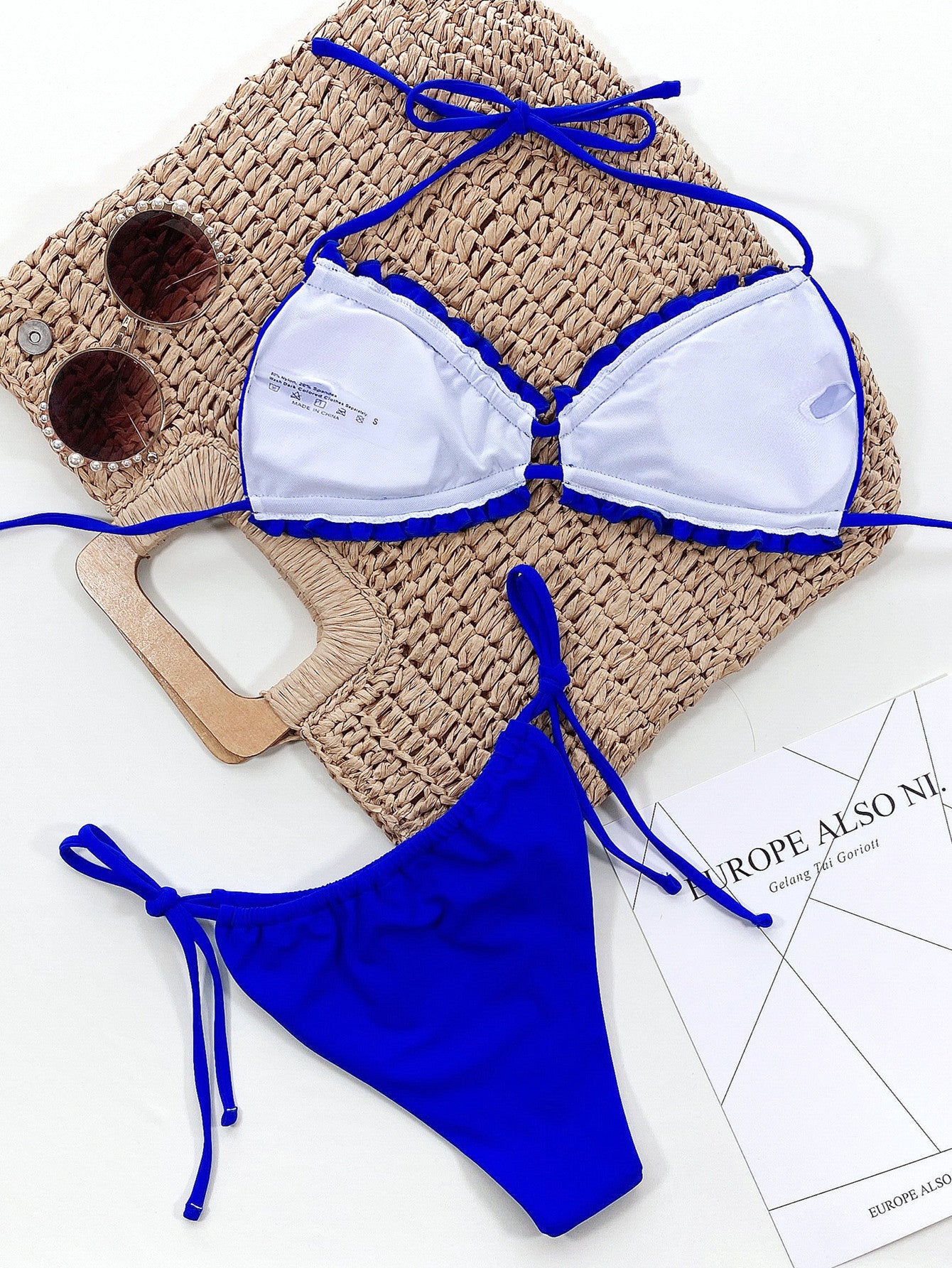 Frill Trill Halter Neck Bikini Set - RebelReine Apparel & Co.