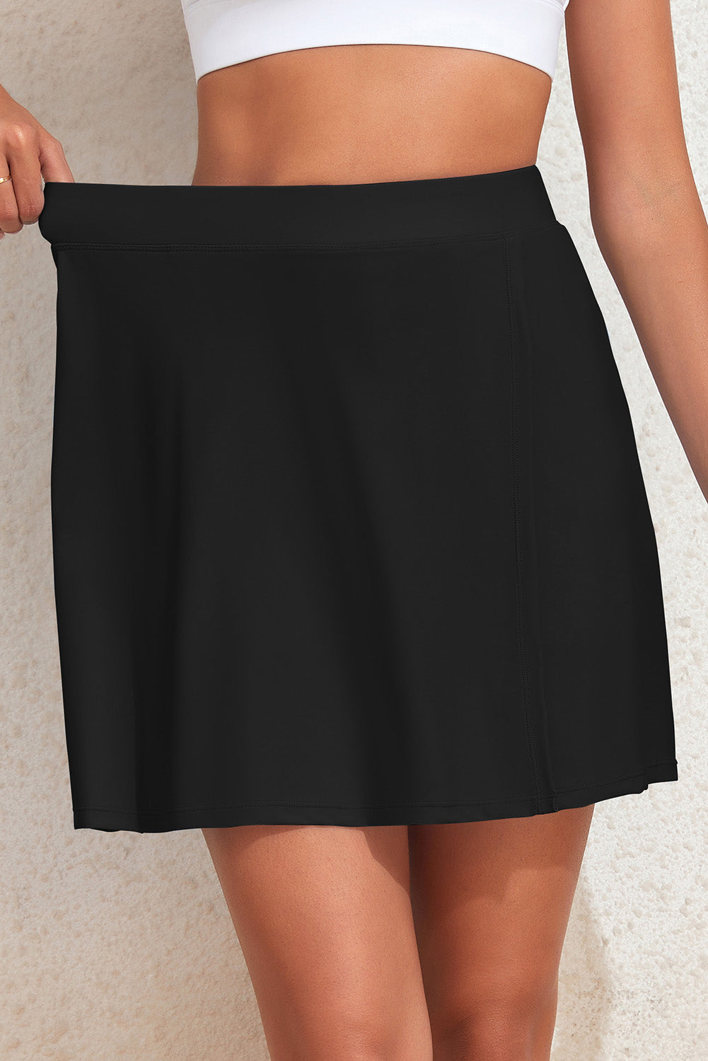 Slit Swim Skort with Pockets - RebelReine Apparel & Co.