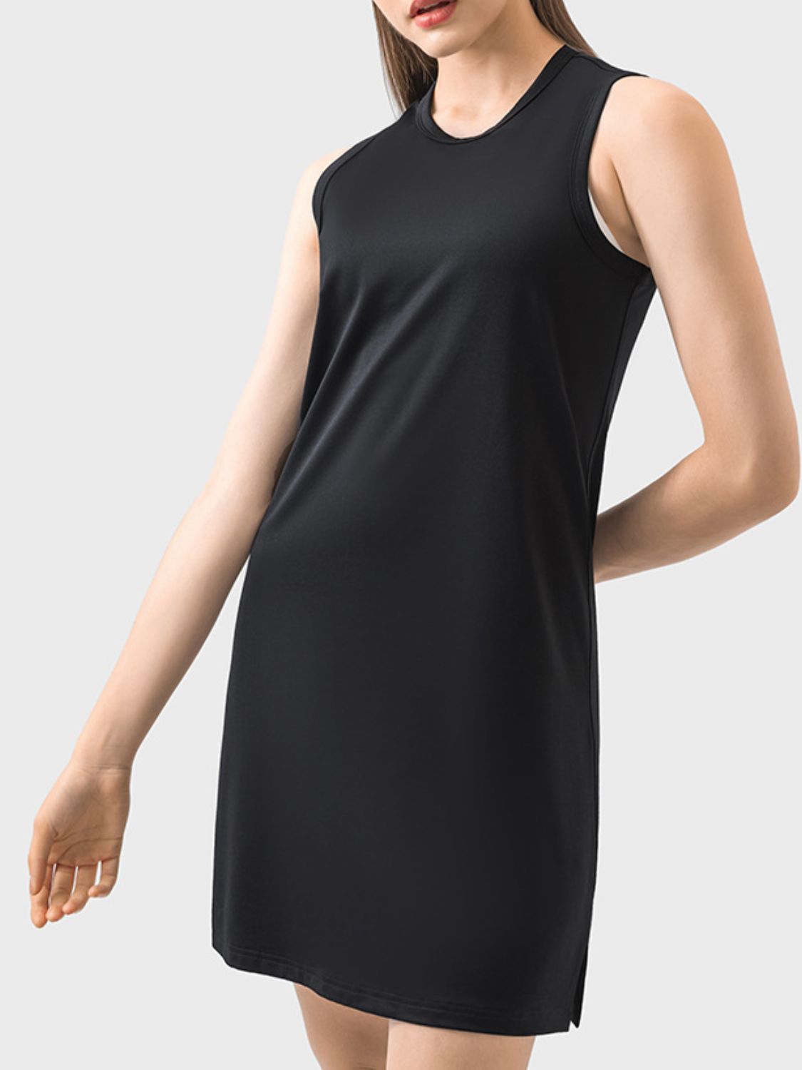 Round Neck Sleeveless Active Dress - RebelReine Apparel & Co.