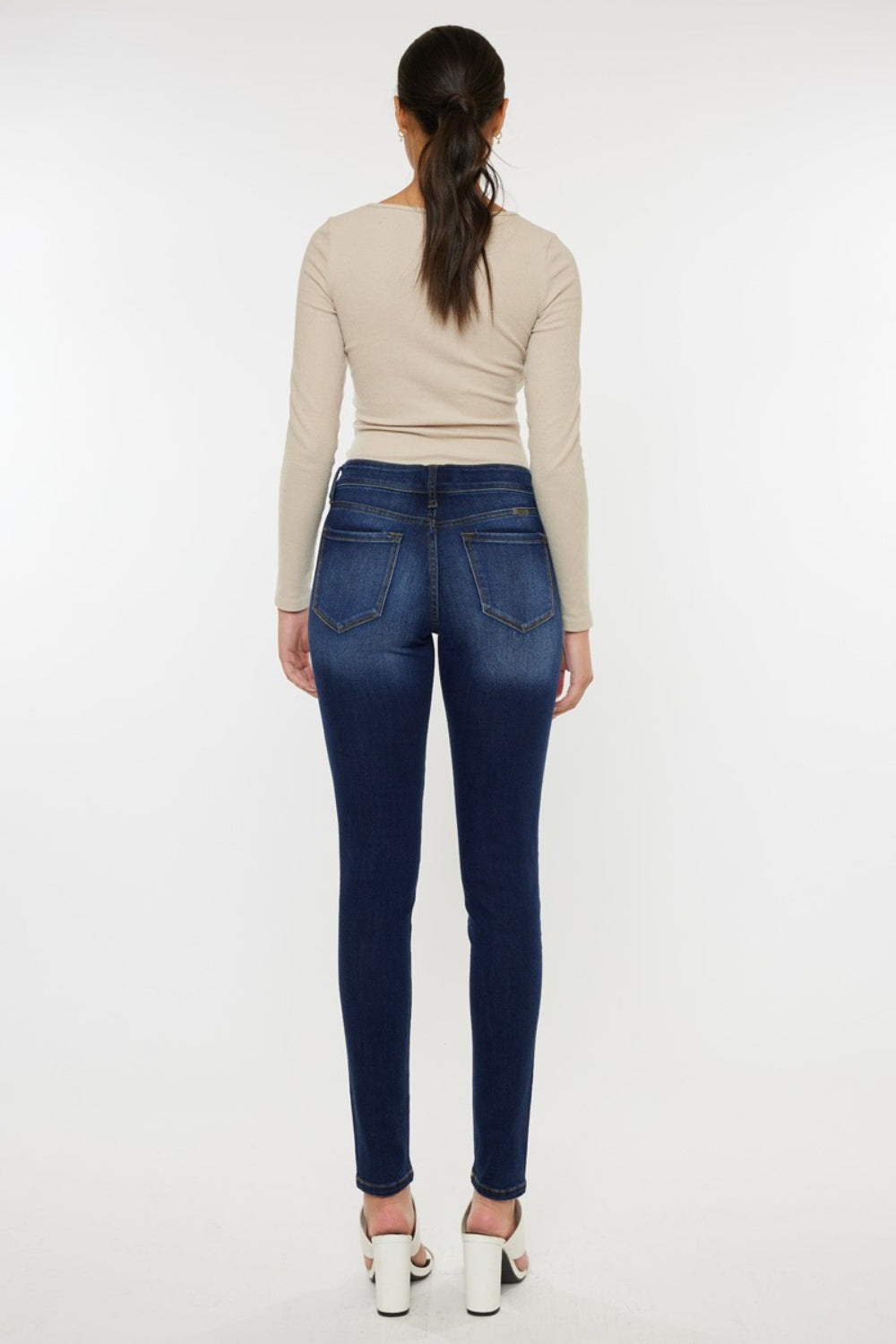 Kancan Mid Rise Gradient Skinny Jeans - RebelReine Apparel & Co.