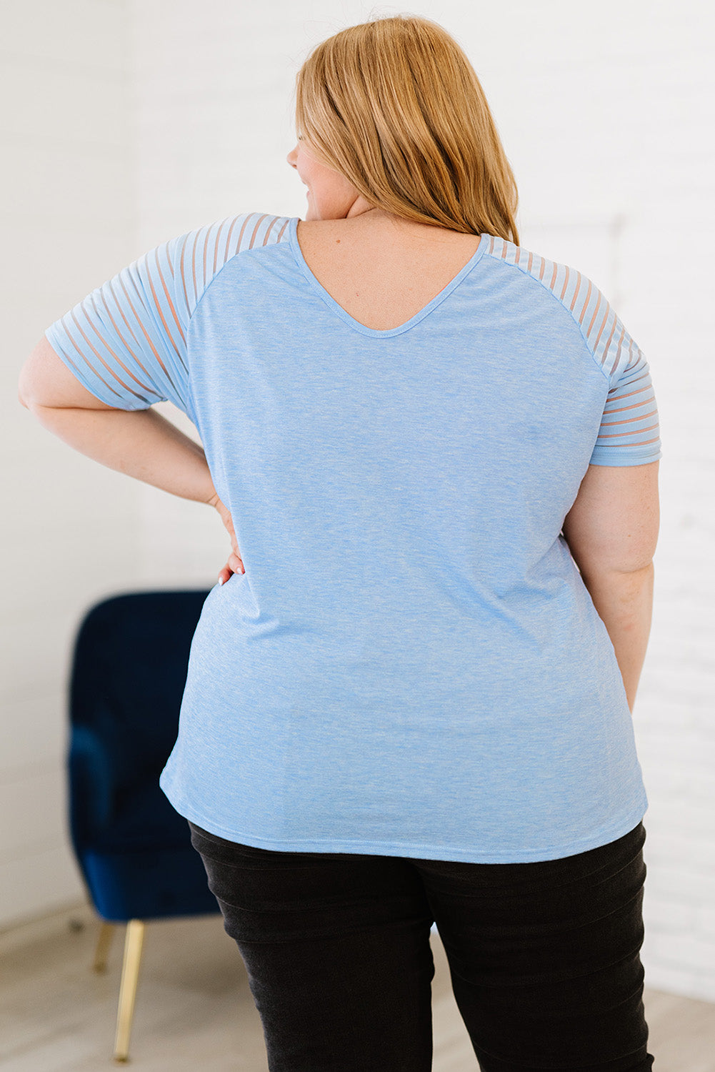 Plus Size V-Neck Raglan Sleeve Tee - RebelReine Apparel & Co.