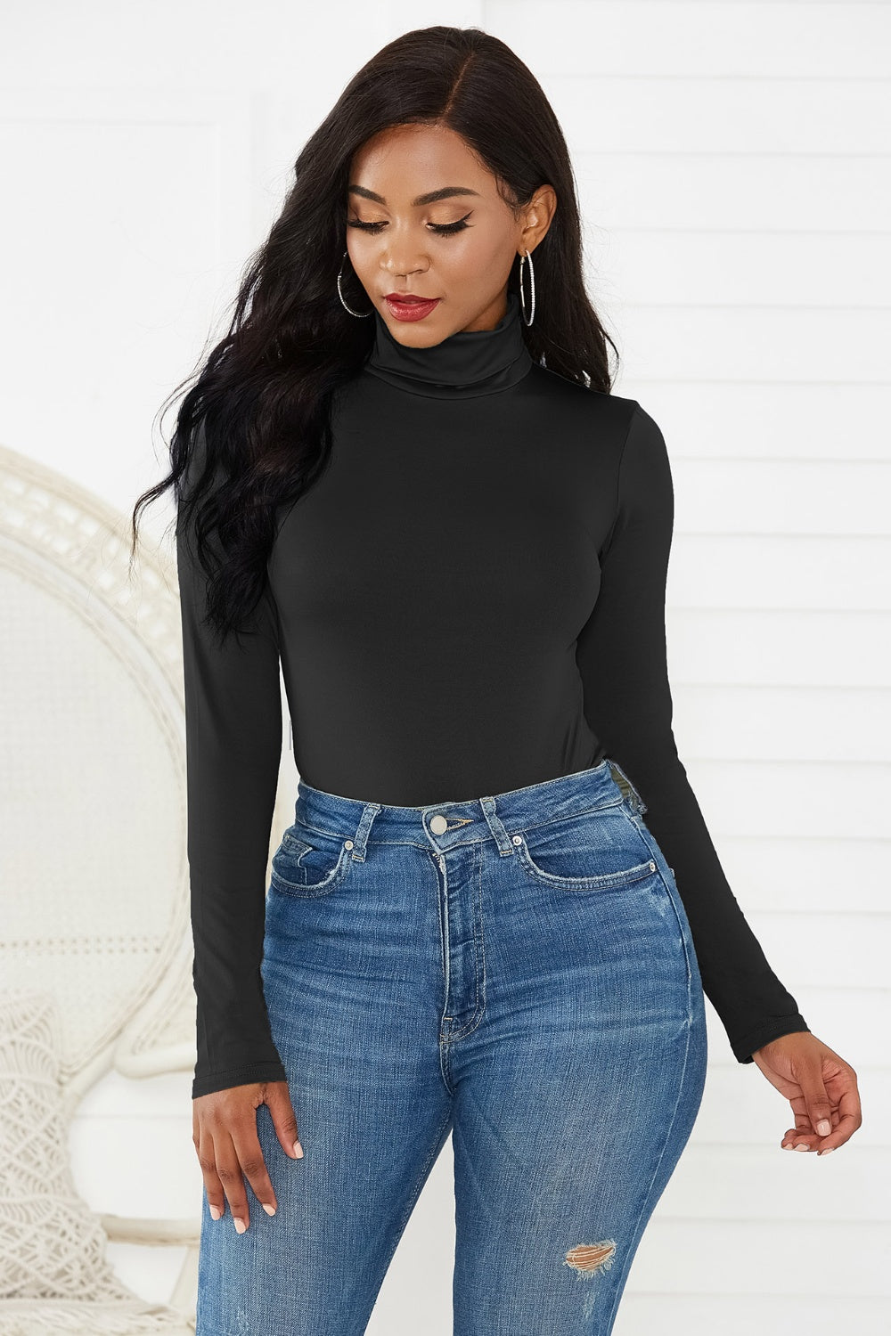 Turtleneck Long Sleeve Bodysuit - RebelReine Apparel & Co.