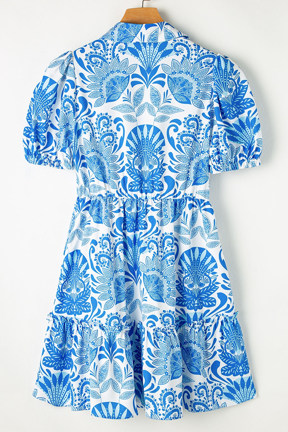 Tiered Printed Short Sleeve Mini Dress - RebelReine Apparel & Co.