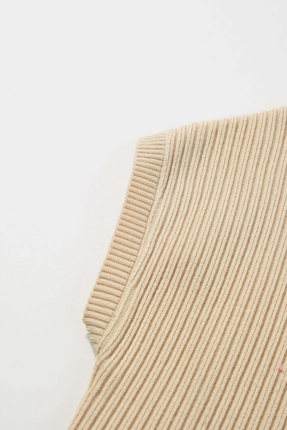 Oatmeal Patch Pocket Ribbed Knit Short Sleeve Sweater - RebelReine Apparel & Co.