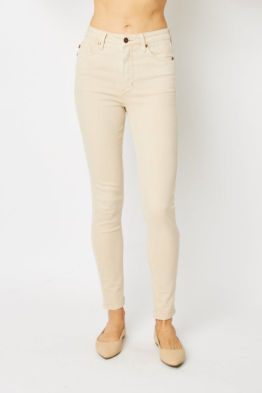 Judy Blue Full Size Garment Dyed Tummy Control Skinny Jeans - RebelReine Apparel & Co.