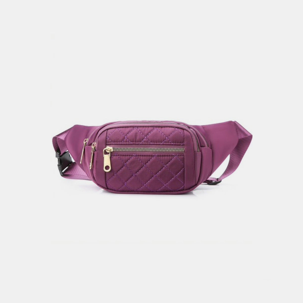 Zenana Quilted Multi Pocket Waist Belt Bag - RebelReine Apparel & Co.