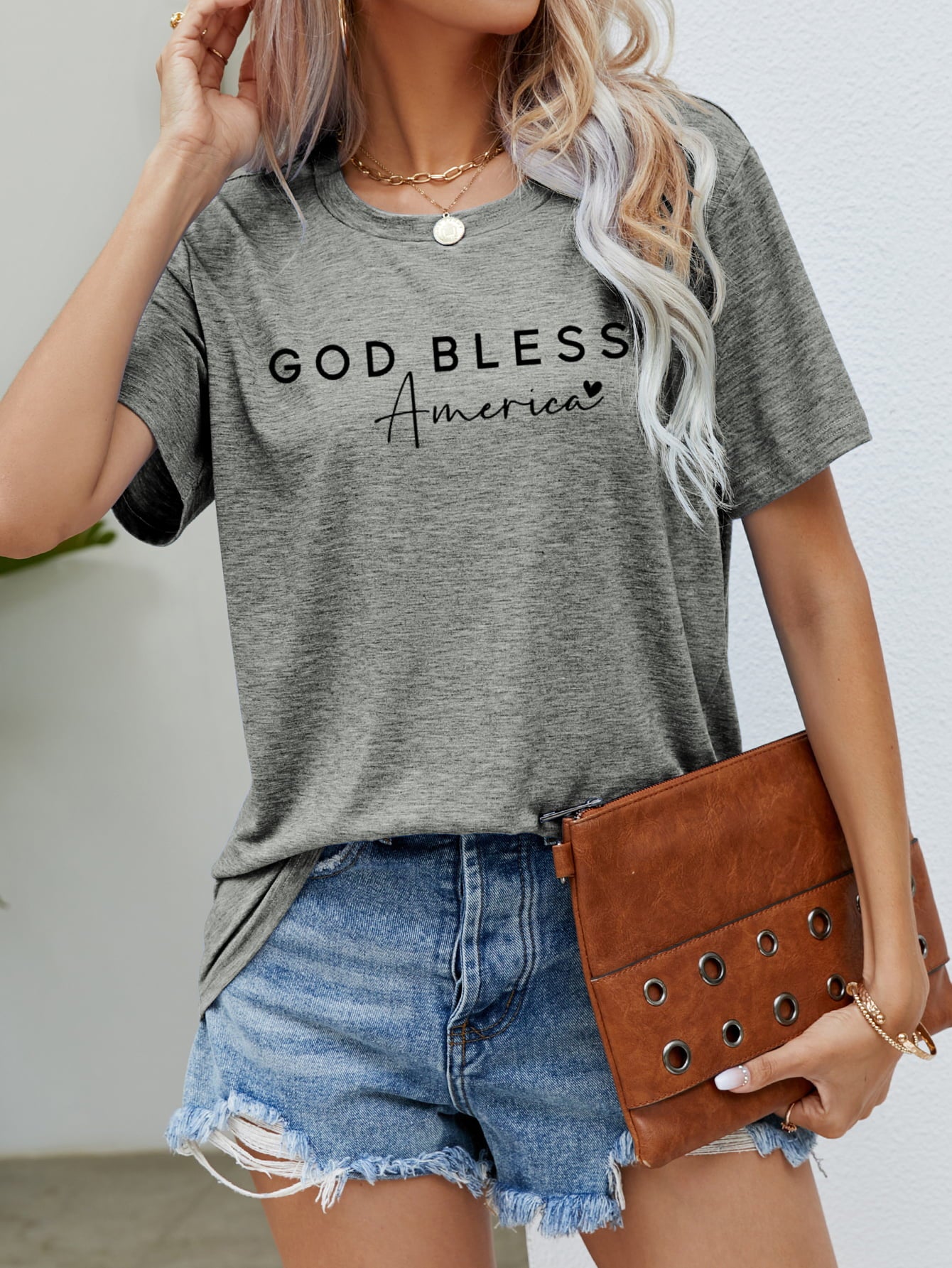 GOD BLESS AMERICA Graphic Short Sleeve Tee - RebelReine Apparel & Co.