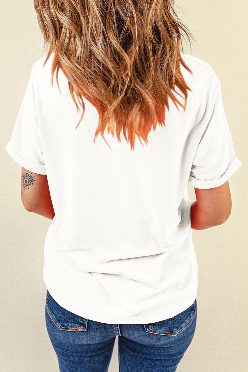 Sequin Star Round Neck Short Sleeve T-Shirt - RebelReine Apparel & Co.