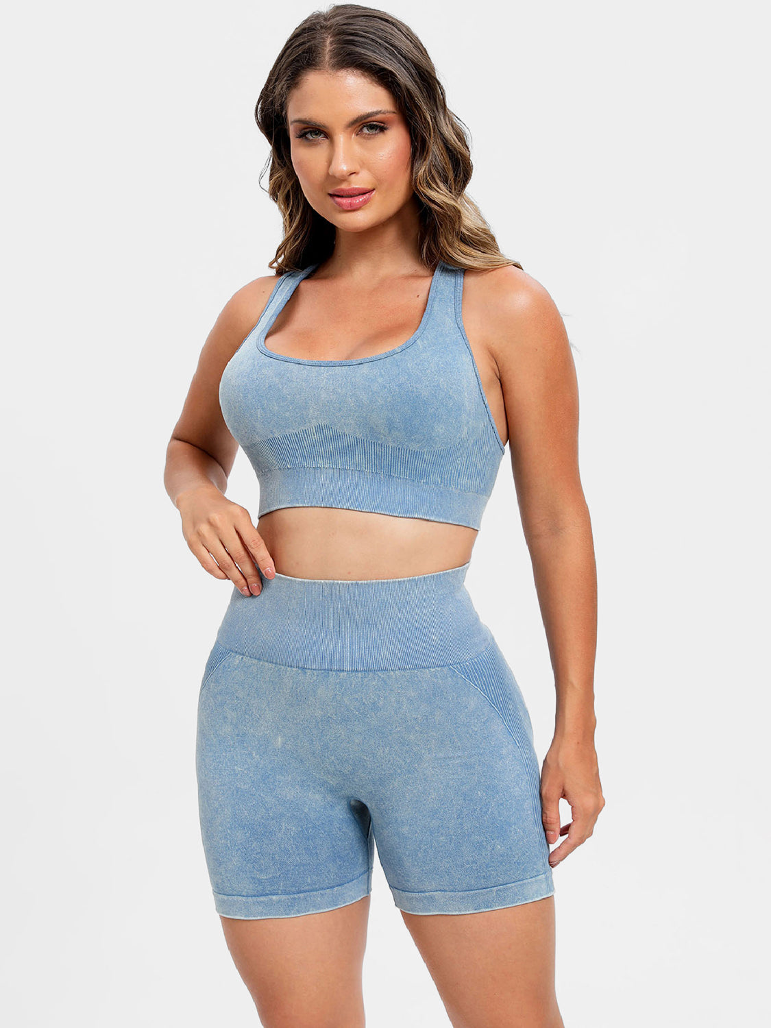 Scoop Neck Wide Strap Top and Shorts Active Set - RebelReine Apparel & Co.