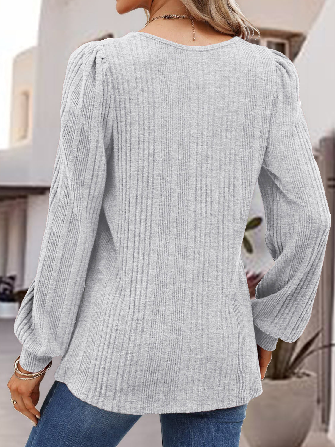 Square Neck Long Sleeve Top - RebelReine Apparel & Co.