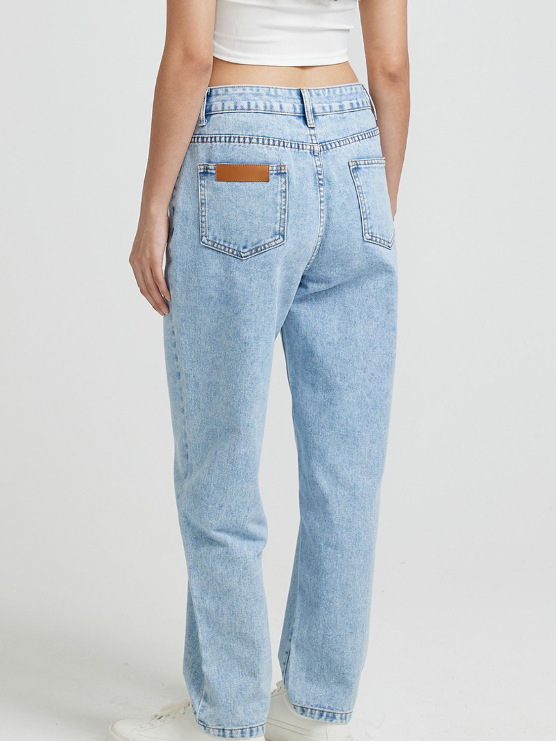 Pocketed Straight Leg Jeans - RebelReine Apparel & Co.