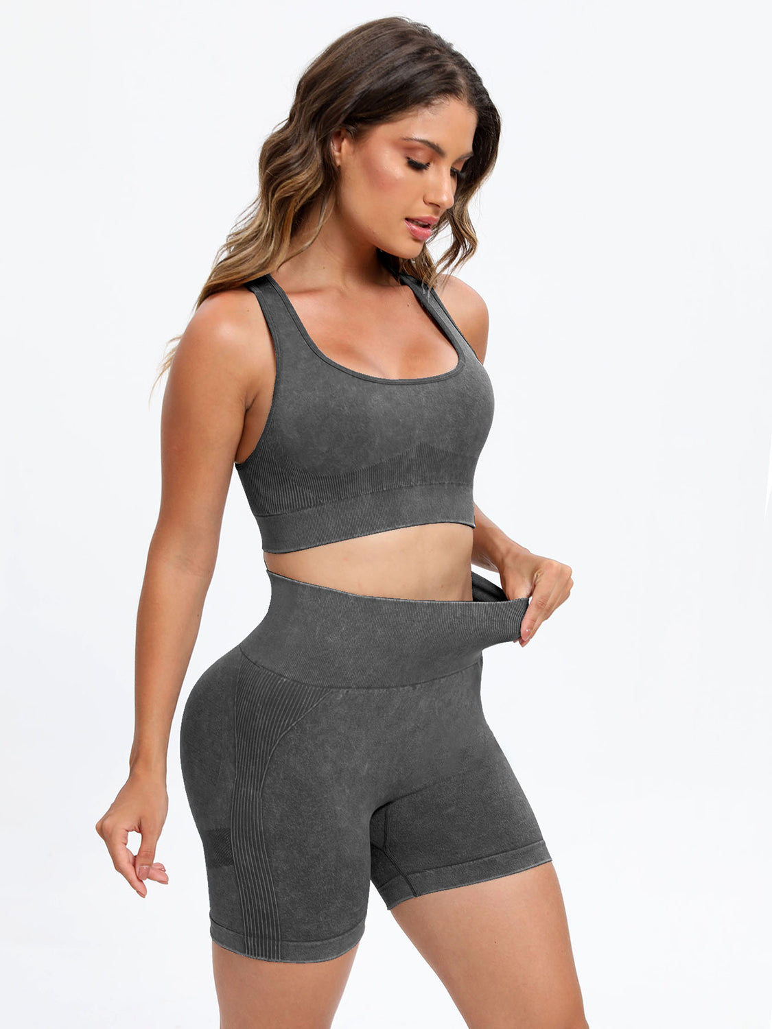 Scoop Neck Wide Strap Top and Shorts Active Set - RebelReine Apparel & Co.