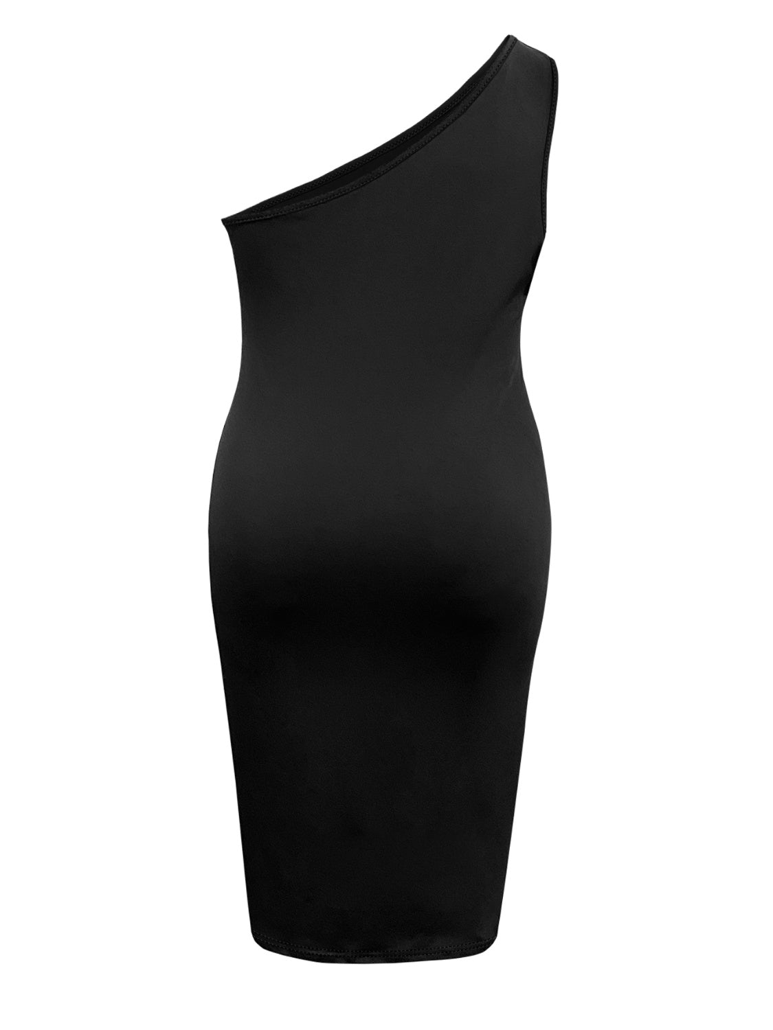 Plus Size Twisted One Shoulder Sleeveless Midi Dress - RebelReine Apparel & Co.