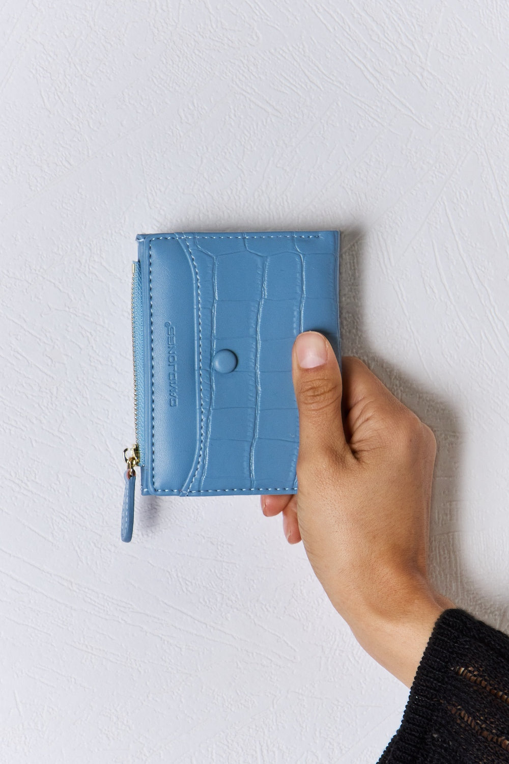 David Jones Texture PU Leather Mini Wallet - RebelReine Apparel & Co.