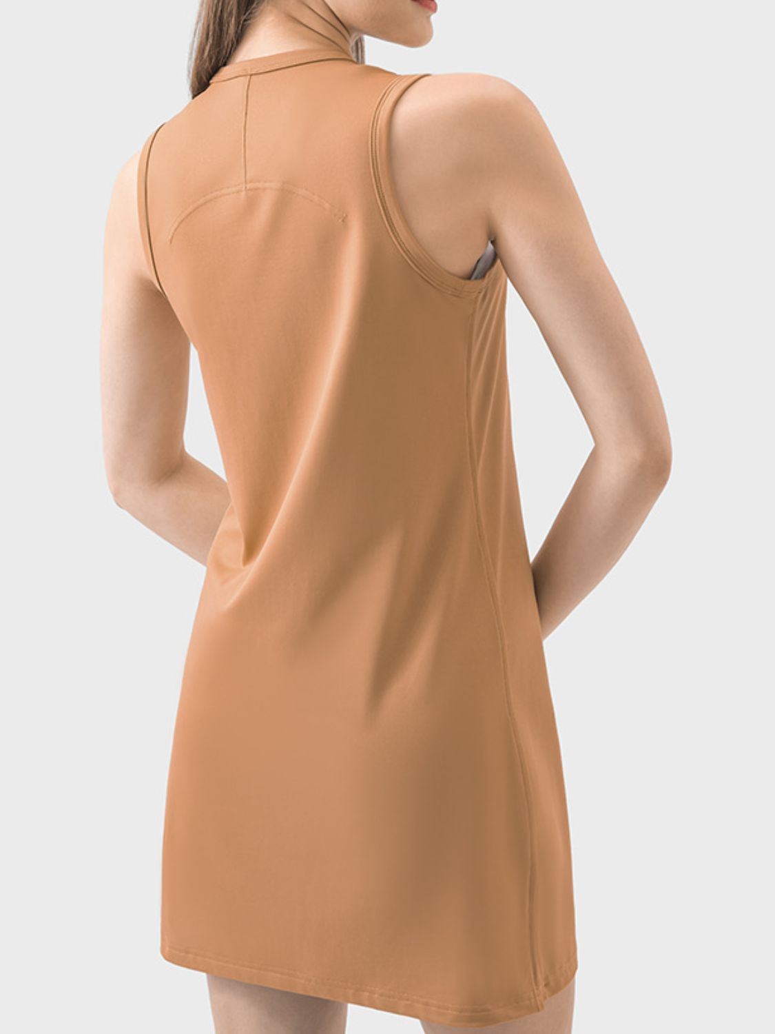 Round Neck Sleeveless Active Dress - RebelReine Apparel & Co.