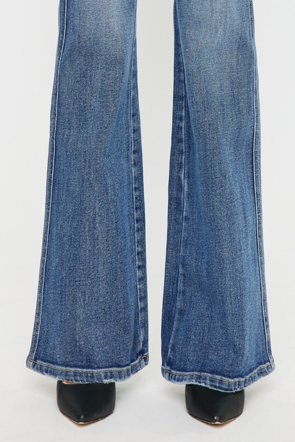 Kancan Cat's Whiskers High Waist Flare Jeans - RebelReine Apparel & Co.