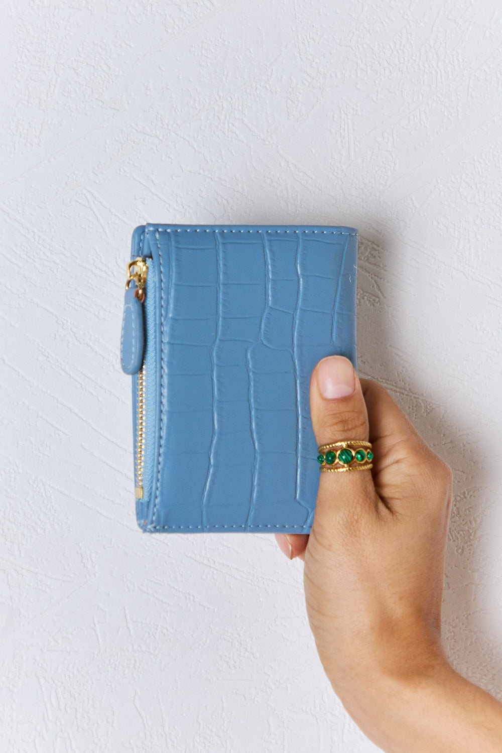 David Jones Texture PU Leather Mini Wallet - RebelReine Apparel & Co.