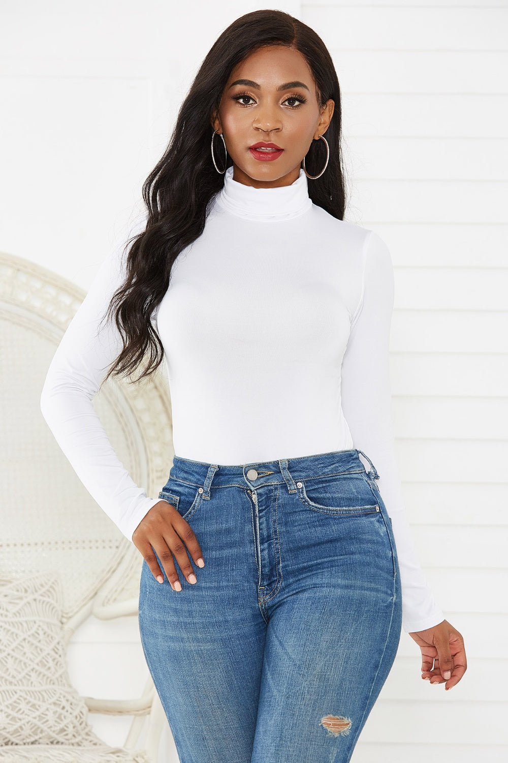 Turtleneck Long Sleeve Bodysuit - RebelReine Apparel & Co.