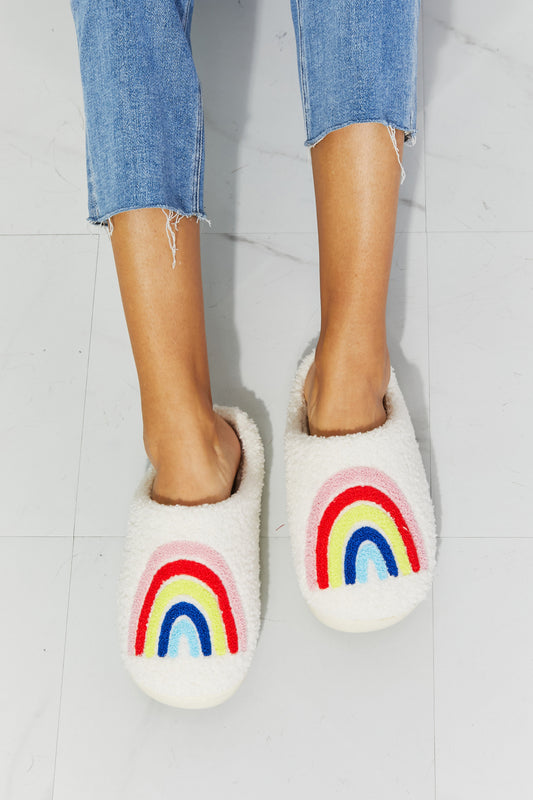 MMShoes Rainbow Plush Slipper - RebelReine Apparel & Co.