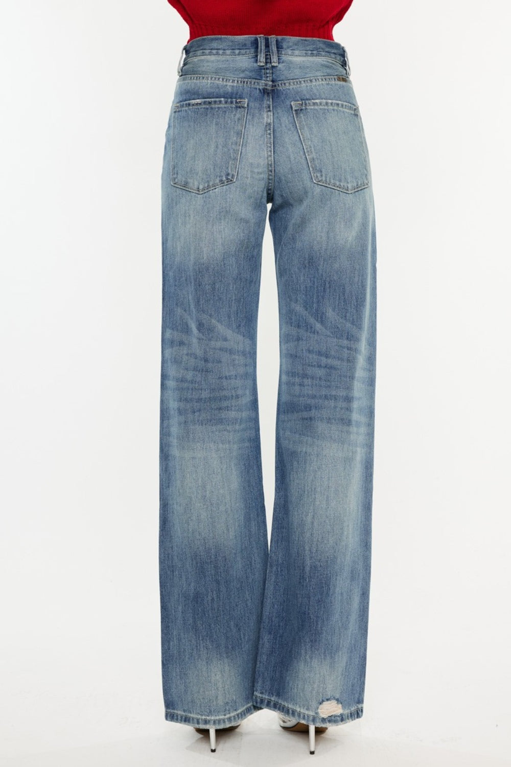 Kancan Distressed High Waist Bootcut Jeans - RebelReine Apparel & Co.