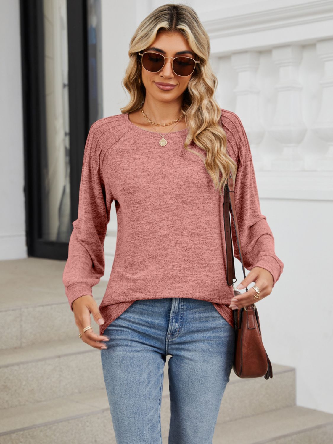 Round Neck Long Sleeve T-Shirt