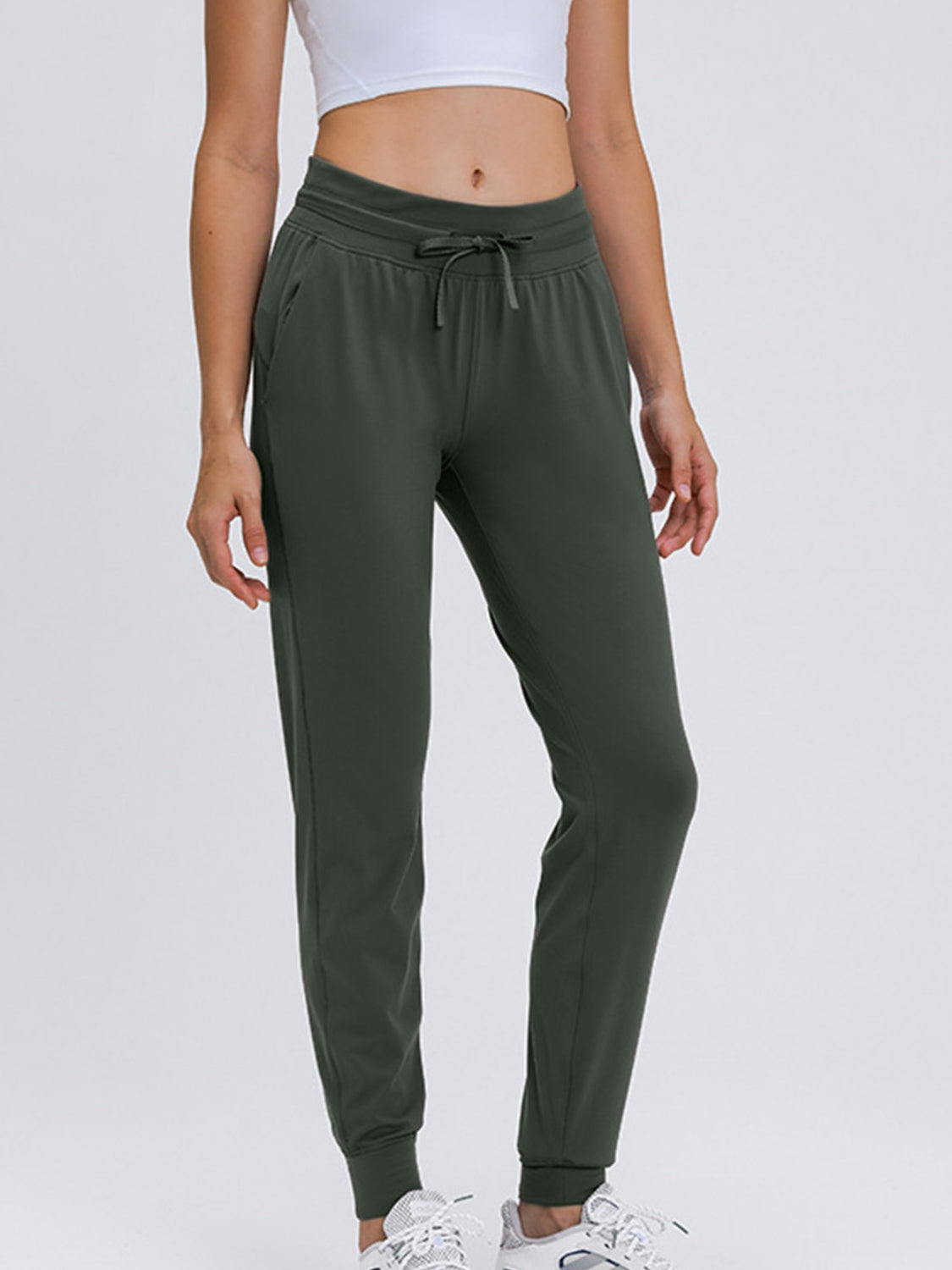 Double Take Tied Joggers with Pockets - RebelReine Apparel & Co.