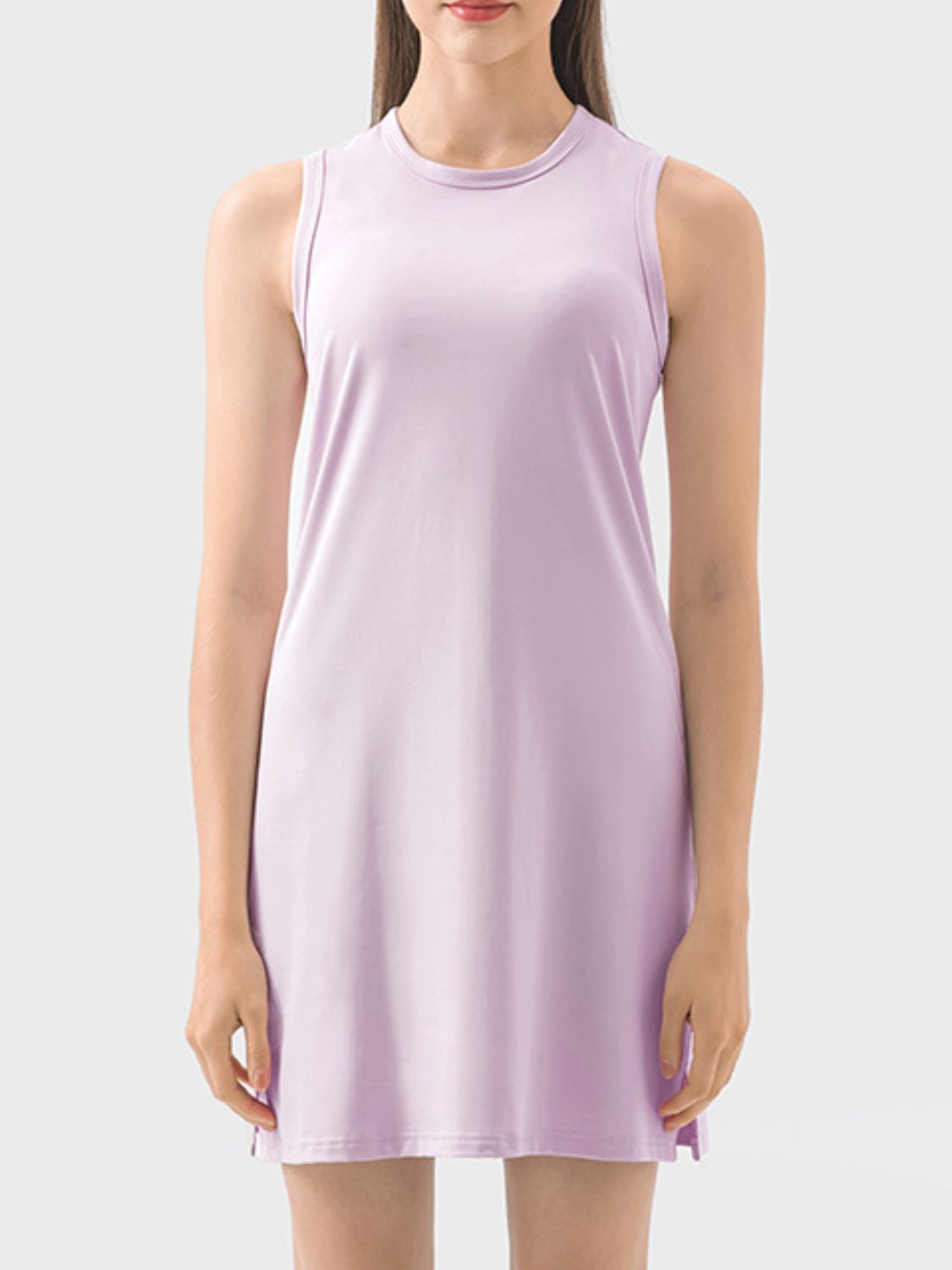 Round Neck Sleeveless Active Dress - RebelReine Apparel & Co.