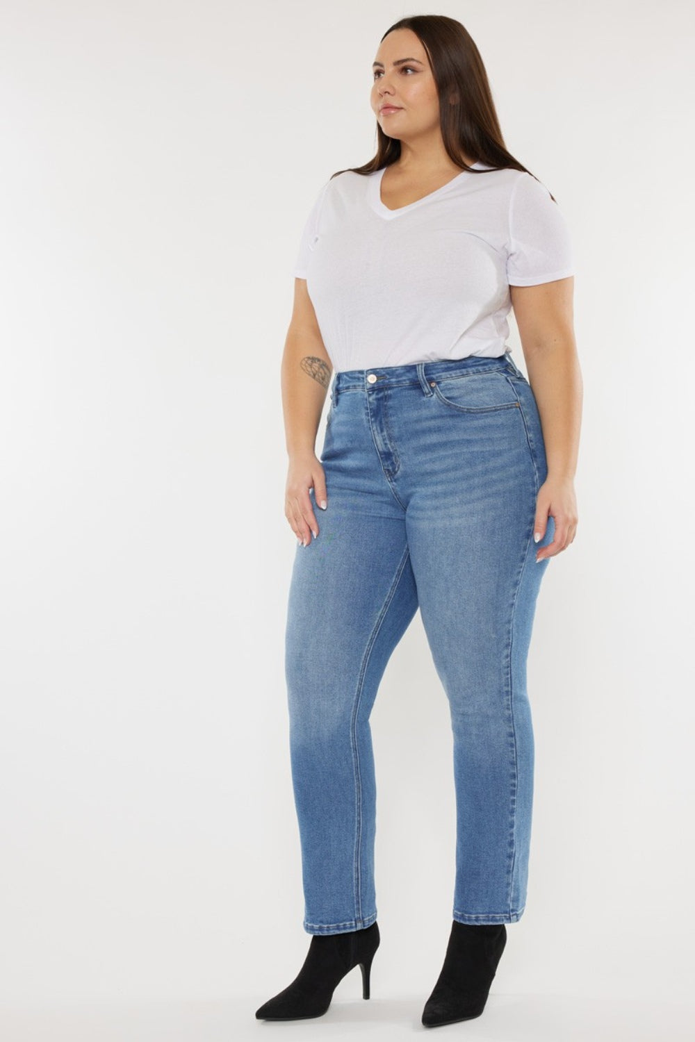 Kancan Full Size Cat's Whiskers High Waist Jeans - RebelReine Apparel & Co.