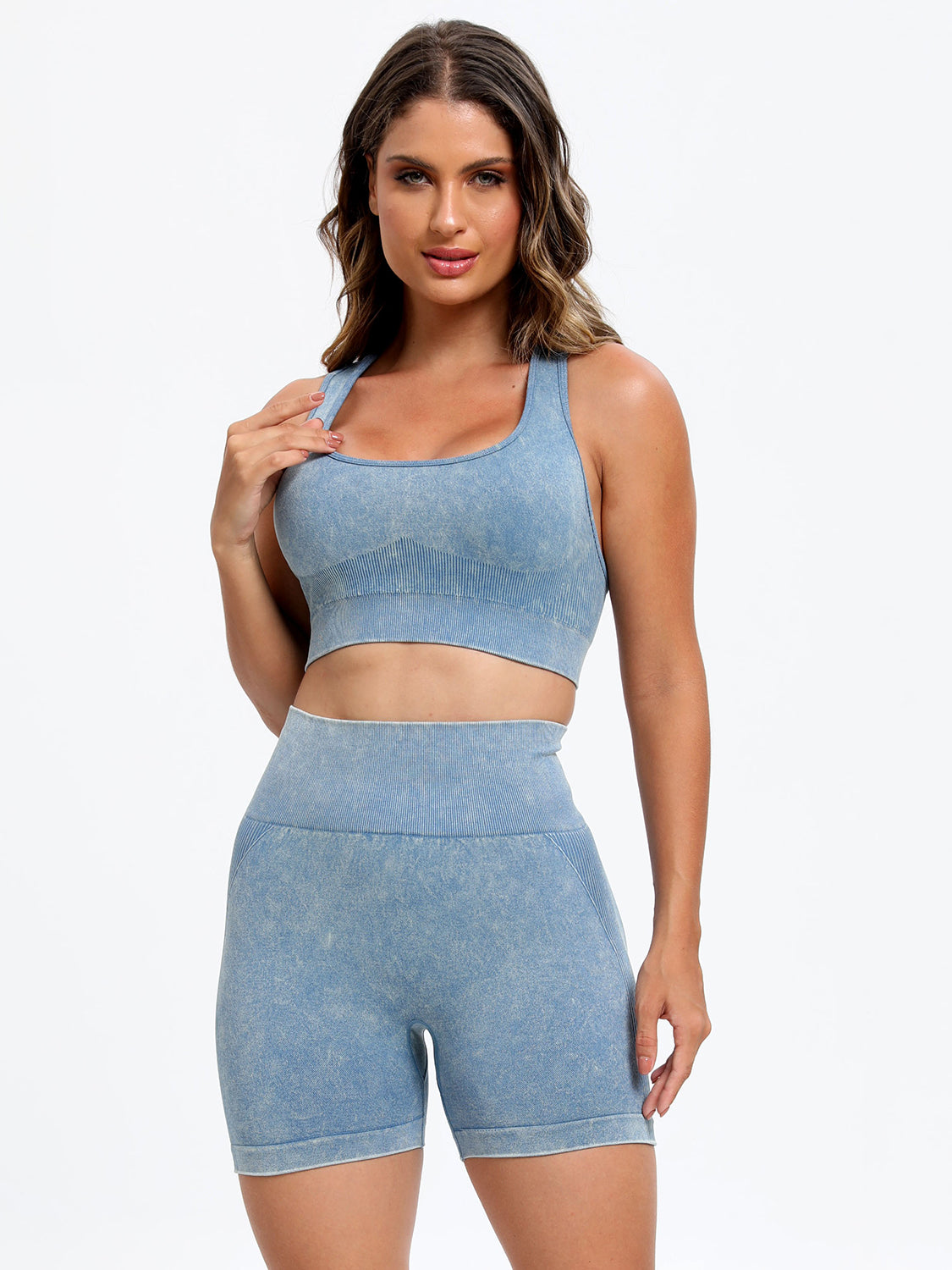 Scoop Neck Wide Strap Top and Shorts Active Set - RebelReine Apparel & Co.