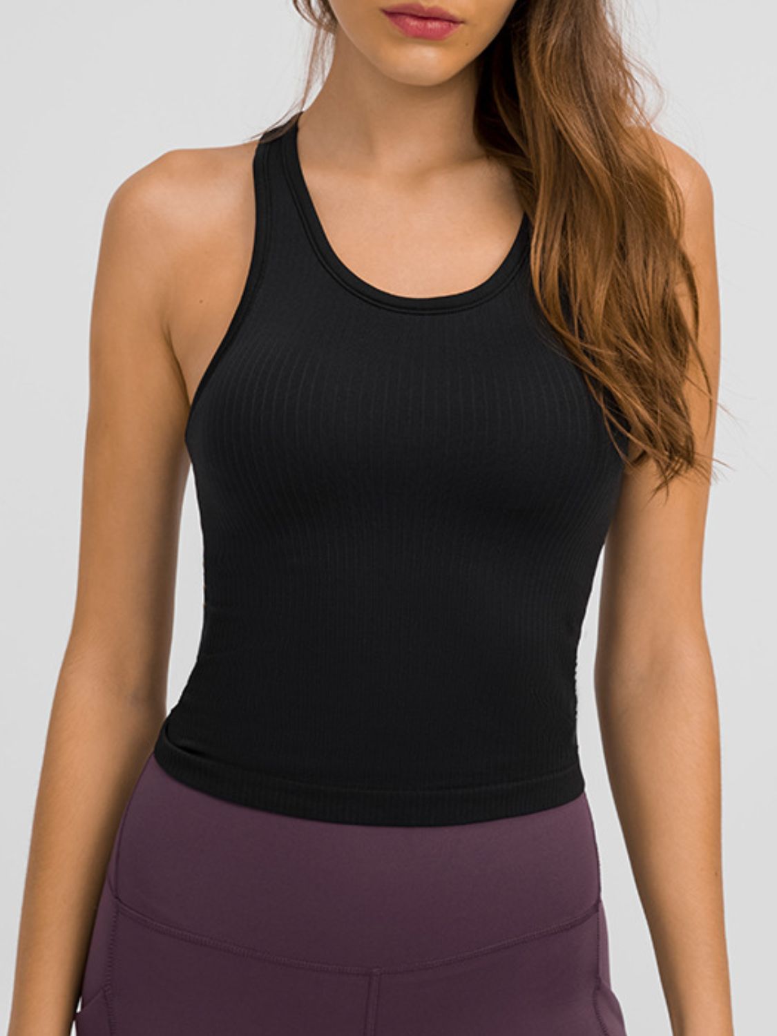 Round Neck Racerback Active Tank - RebelReine Apparel & Co.