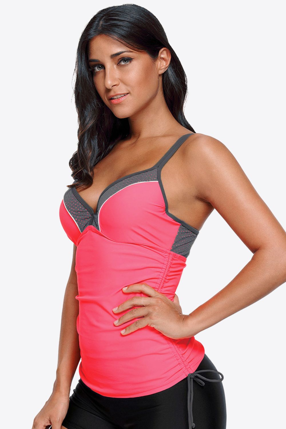 Contrast Sweetheart Neck Swim Cami - RebelReine Apparel & Co.