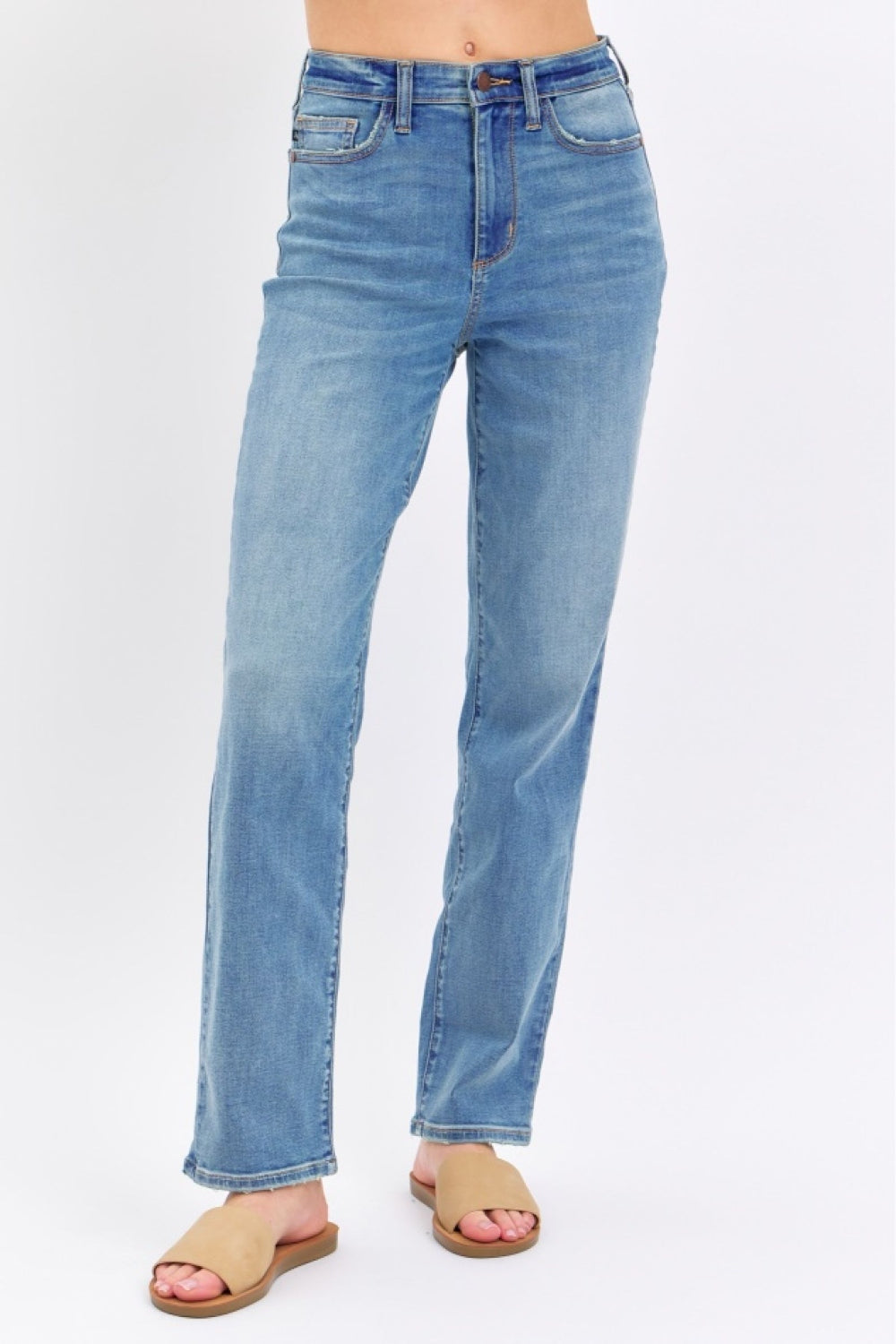 Judy Blue Full Size High Waist Straight Jeans - RebelReine Apparel & Co.