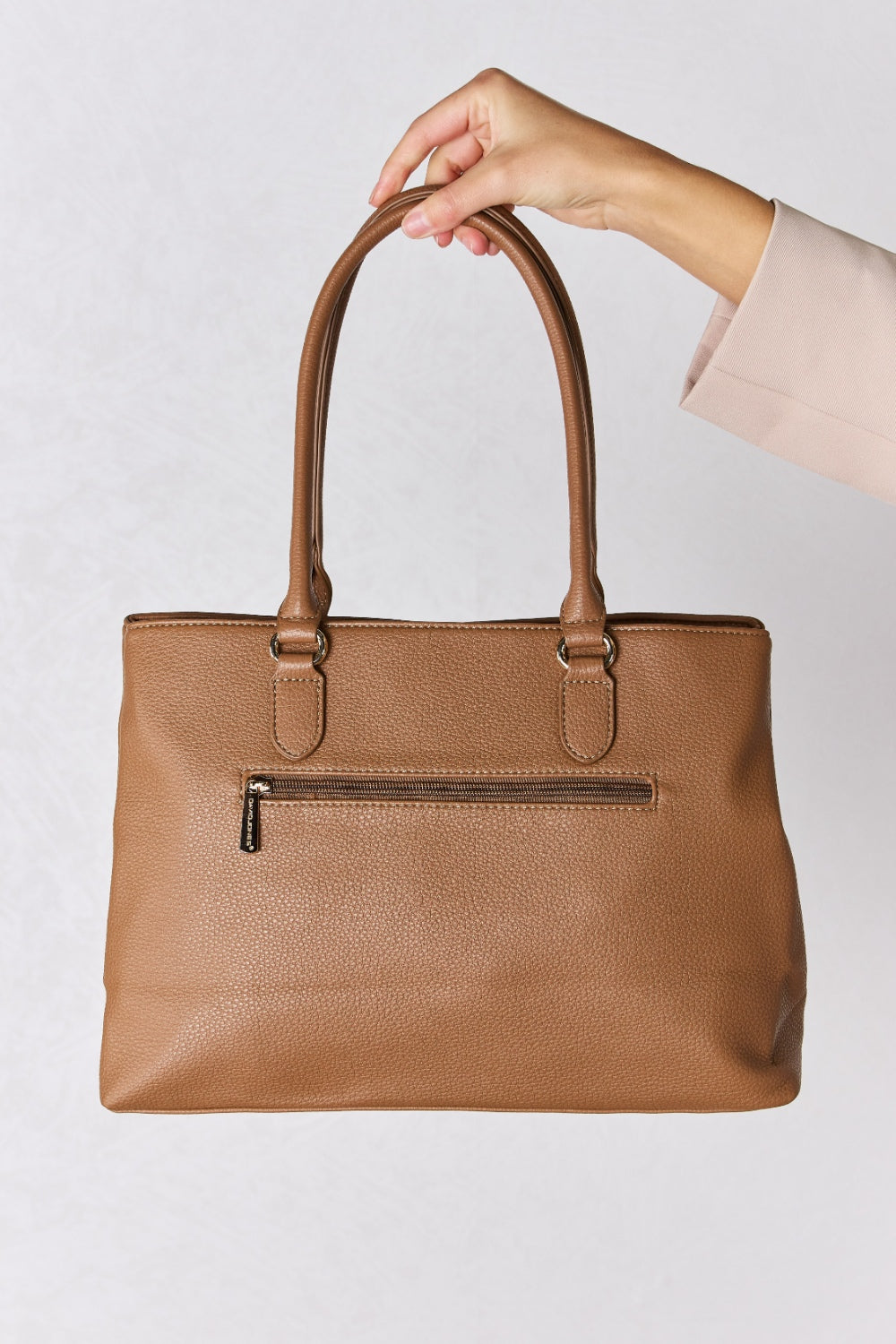 David Jones Structured Leather Handbag - RebelReine Apparel & Co.