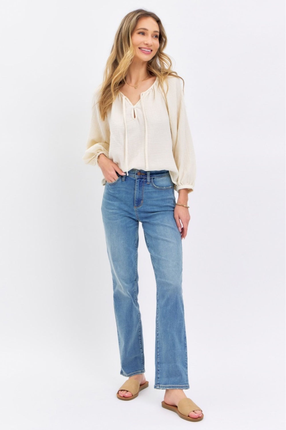 Judy Blue Full Size High Waist Straight Jeans - RebelReine Apparel & Co.