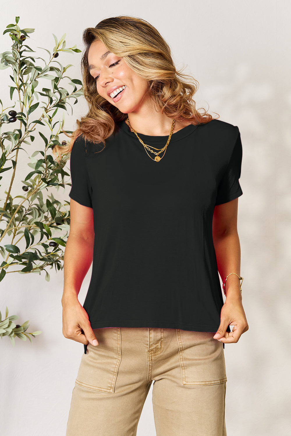 Basic Bae Full Size Round Neck Short Sleeve T-Shirt - RebelReine Apparel & Co.