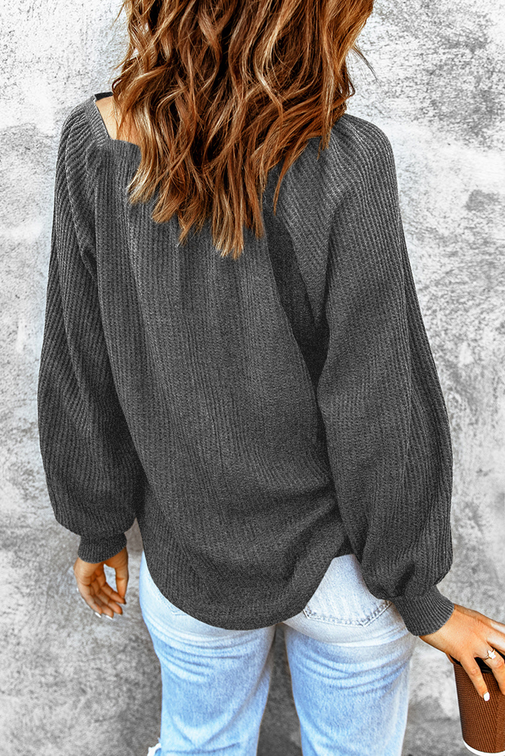 Square Neck Waffle-Knit Top - RebelReine Apparel & Co.