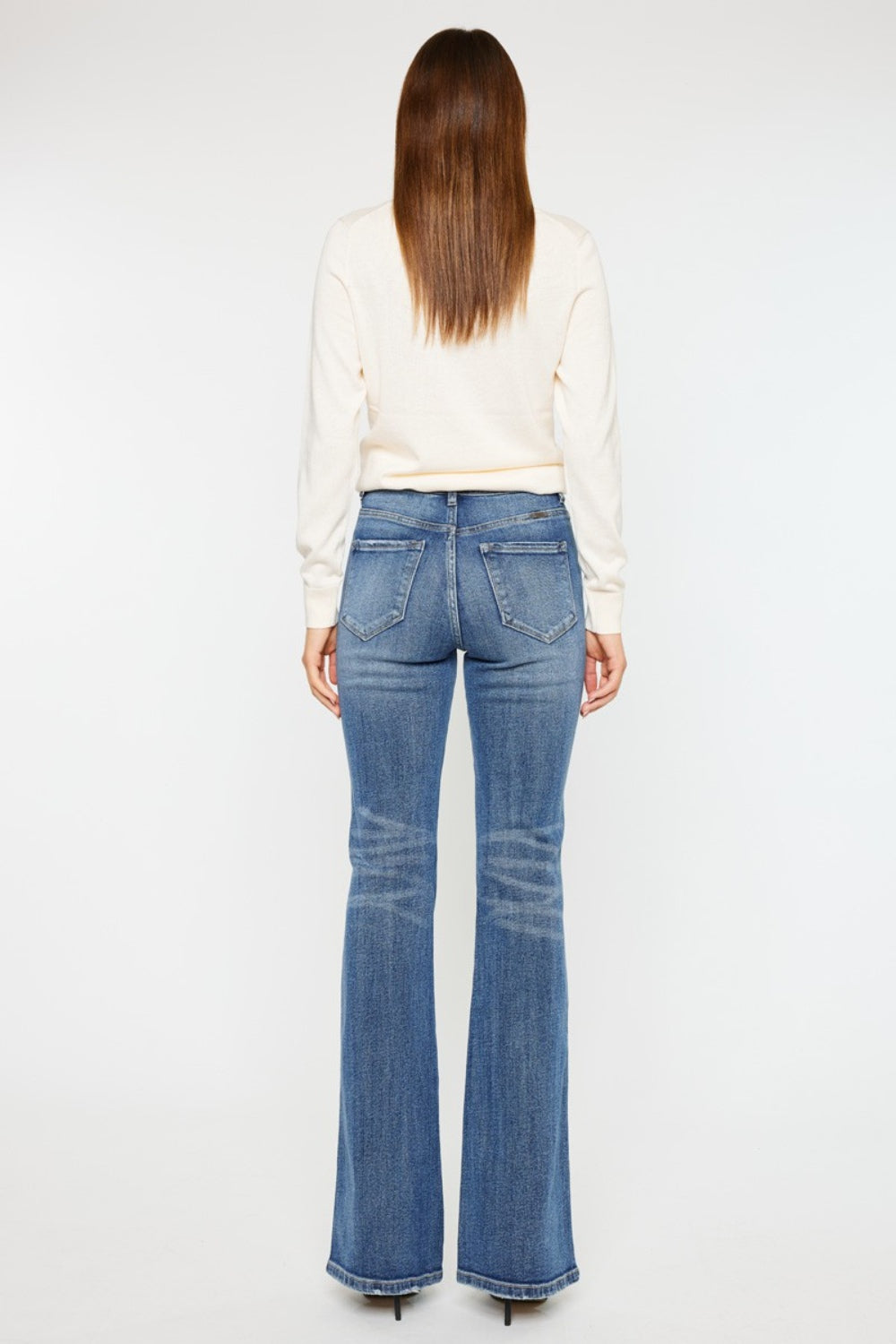 Kancan Cat's Whiskers High Waist Flare Jeans - RebelReine Apparel & Co.