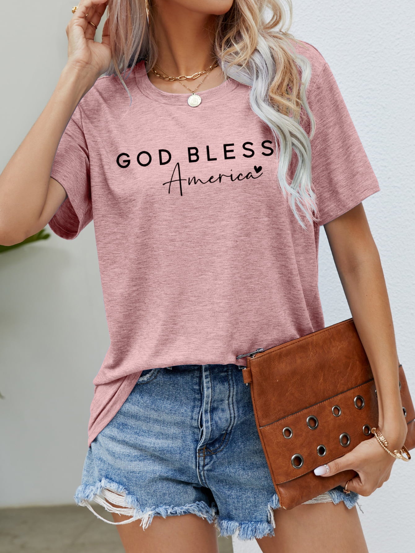 GOD BLESS AMERICA Graphic Short Sleeve Tee - RebelReine Apparel & Co.